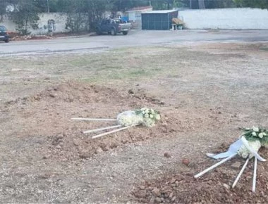 Μέχρι και στο πάρκινγκ του νεκροταφείου έφτασαν να θάβουν τους νεκρούς στη Νέα Μάκρη (φώτο)